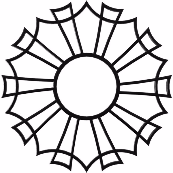 Augustus Architectural Grade PVC Pierced Ceiling Medallion, Black, 38